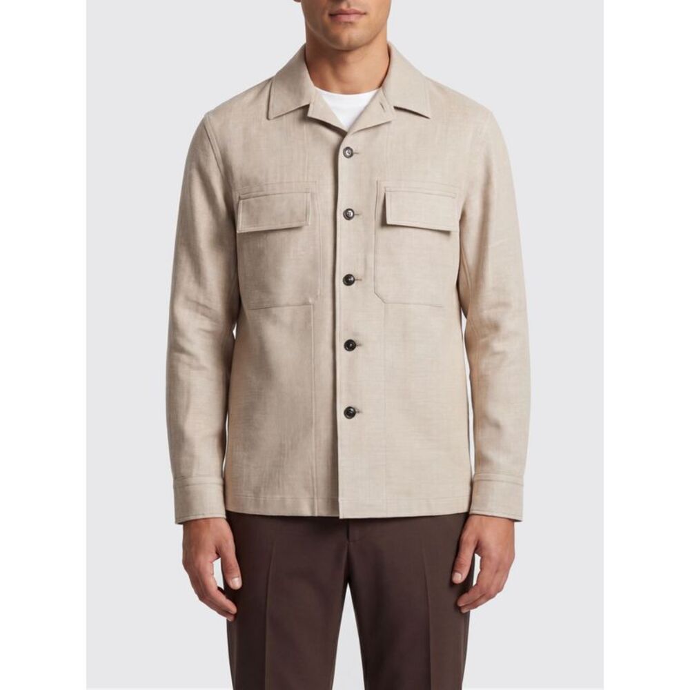 Zegna Jacket Men Ecru